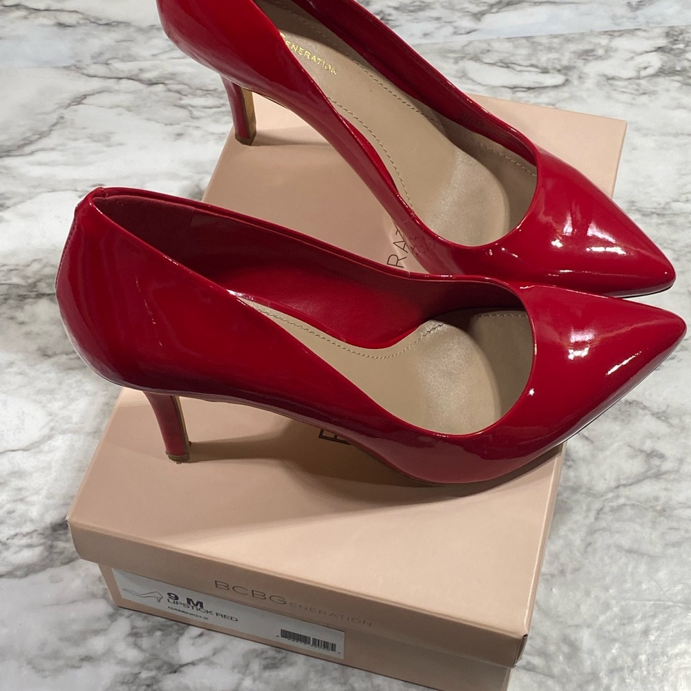 BCBG Red Patent Leather Heels